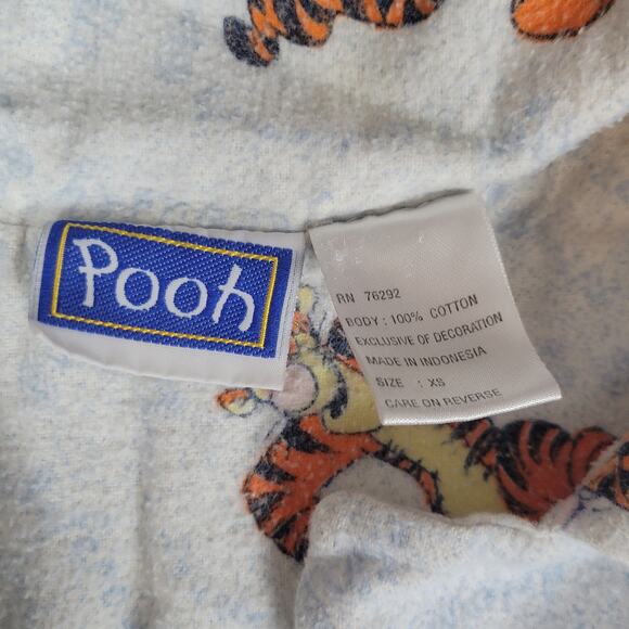 Tigger Vintage 90s Sleepwear Night Gown Womens XS Disney Winnie The Pooh Blue - Picture 5 of 14